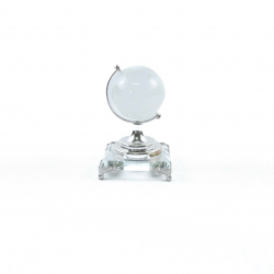 Glass globe on a decorated...
