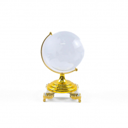 Glass globe on a decorated...