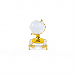 Glass globe on a decorated...