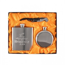 Gift Set with Two Flat Bottles