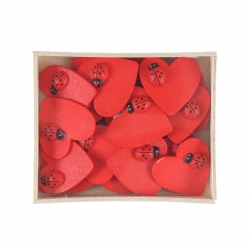 Decorative hearts with ladybug