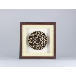 Wooden Mandala in a Frame