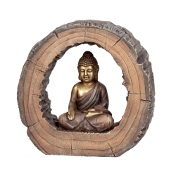Buddha Sitting on a Trunk
