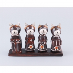 Cats on a pedestal