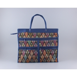 Canvas bag with zippers
