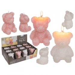 Bear candle, set of 12 pcs