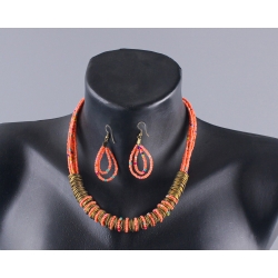 Set of necklace and earrings