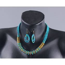 Set of necklace and earrings