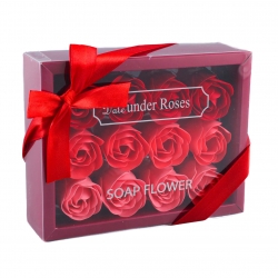 Soap roses in a gift box